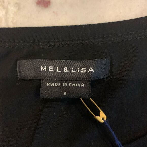 Mel & Lisa Deep Black Modal Long Sleeve T-Shirt sz S NWT - Picture 3 of 5